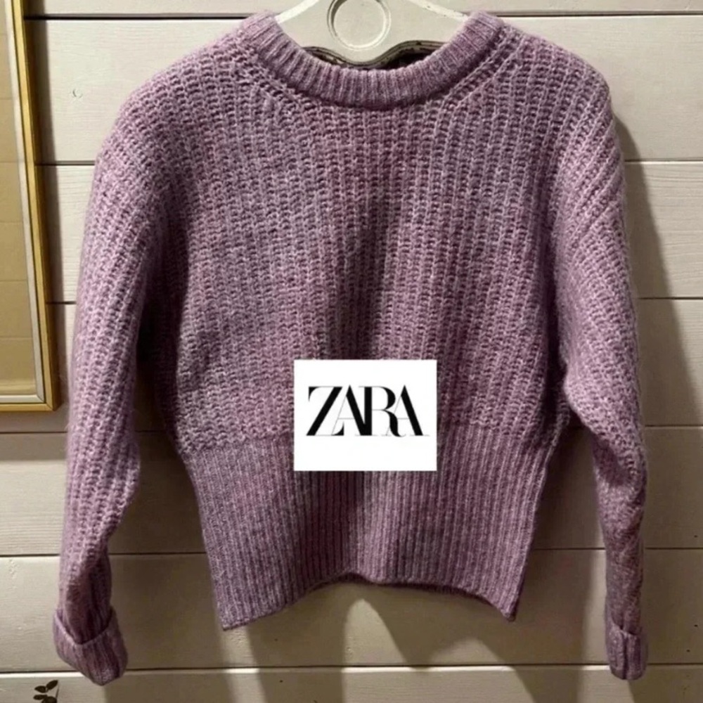 ZARA lavander knitted sweater